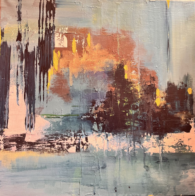 Les feux du silence | Oeuvre originale contemporaine d'Artemya, réalisée en Suisse.
