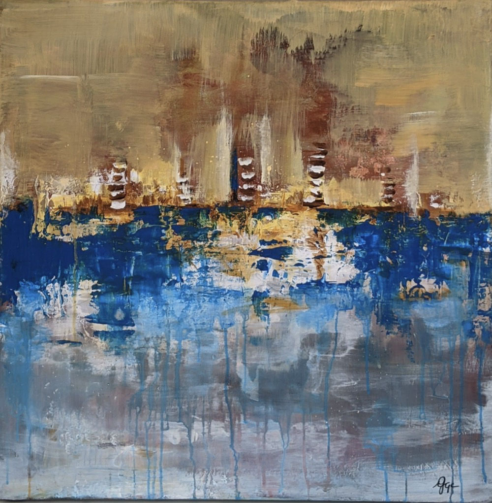 Au large du silence | Oeuvre originale contemporaine d'Artemya, réalisée en Suisse.