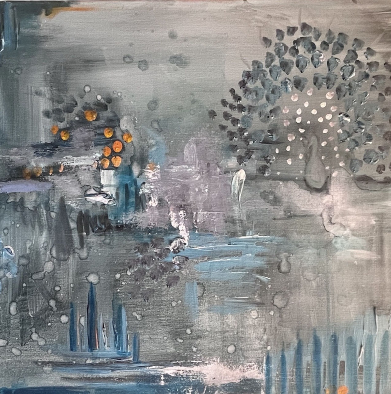 Brume du matin | Oeuvre originale contemporaine d'Artemya, réalisée en Suisse.