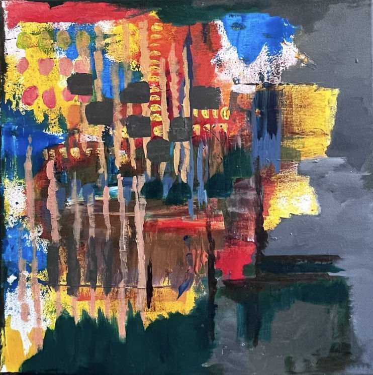 Vibrations du jour | Oeuvre originale contemporaine d'Artemya, réalisée en Suisse.